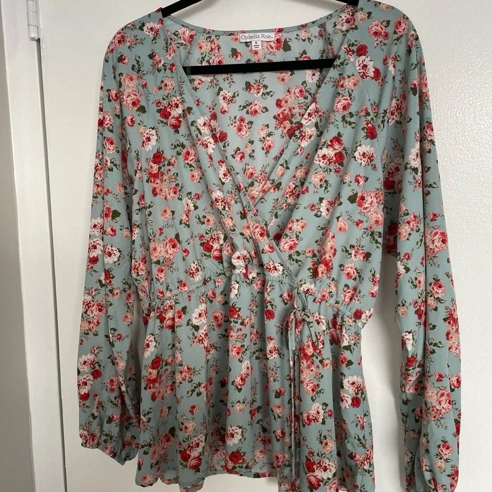 Ophelia Rose Wrap Top - Picture 1 of 4